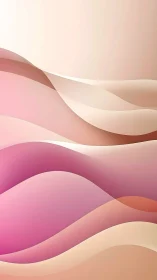 Soft gradient waveforms articulate layered pink tonal depth