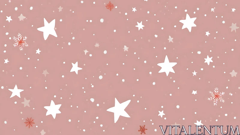 Minimal starfield pattern on muted blush seasonal backdrop.