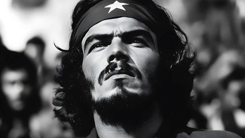 Starlit bandana rebel staring down a distant future.