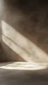 Sunlit plaster wall and floor with soft diagonal shadows.