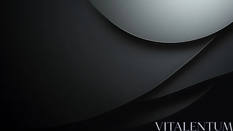 Curved overlapping dark panels form layered abstract surface