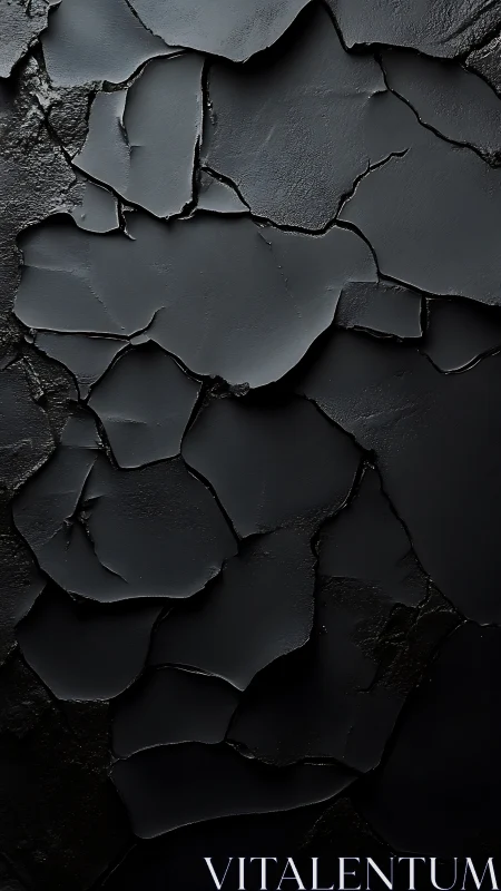 Shattered obsidian skins spread in moody charcoal silence.