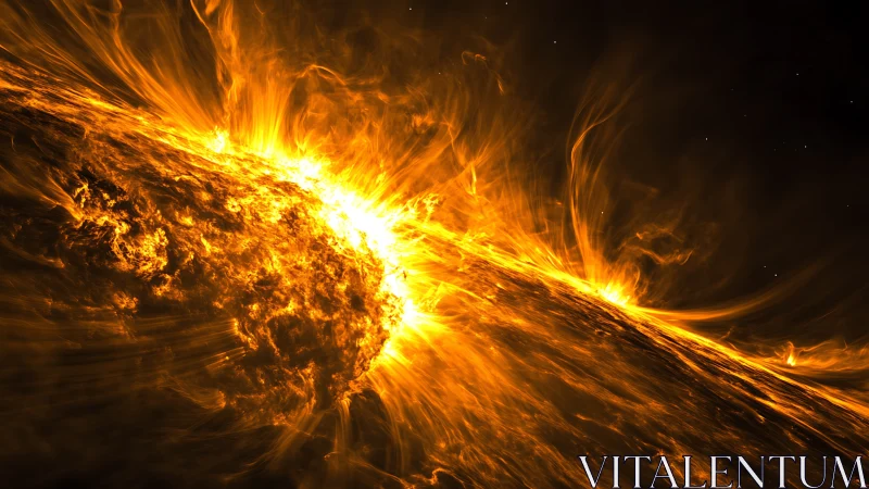 Solar flare erupts across volatile chromosphere arc