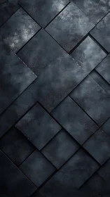 Layered dark stone tiles in staggered geometric pattern.