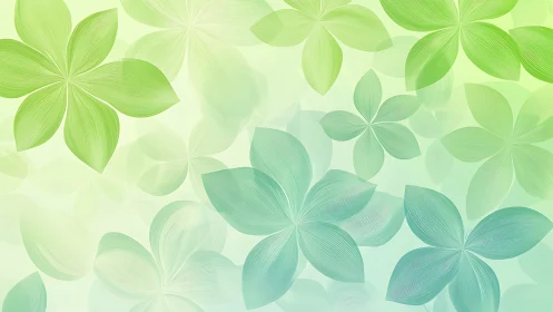 Whispering mint petals drift across a soft spring dreamscape.