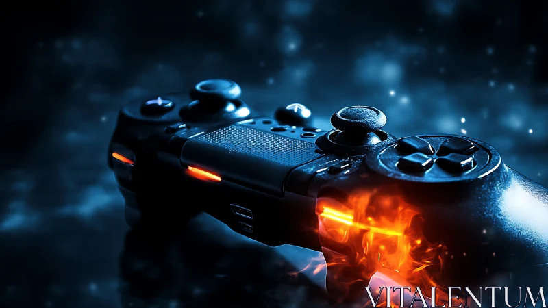 Glowing game controller ignites a night of cozy adventure.