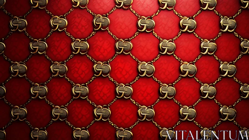 Interlocking metallic nodes form lattice over red surface