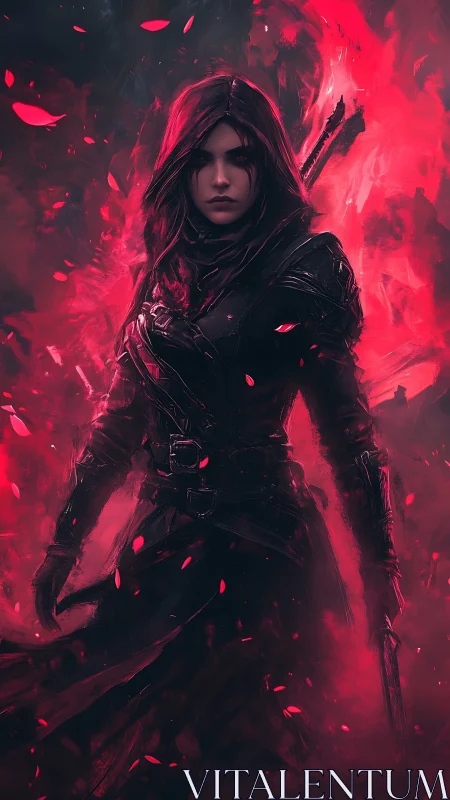 Vengeful rogue emerges from crimson smoke and embers