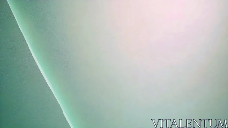 Soft mint gradient wall evokes calm minimal interior mood