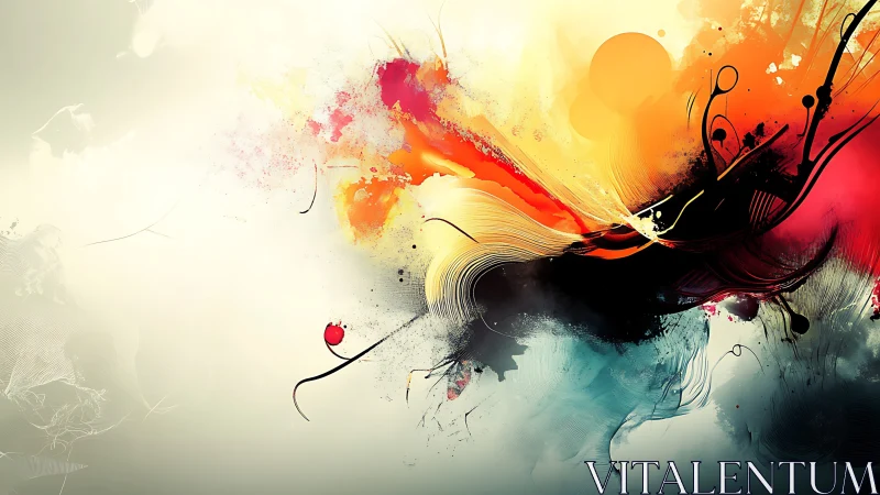 Abstract digital composition shows fluid multicolor motion