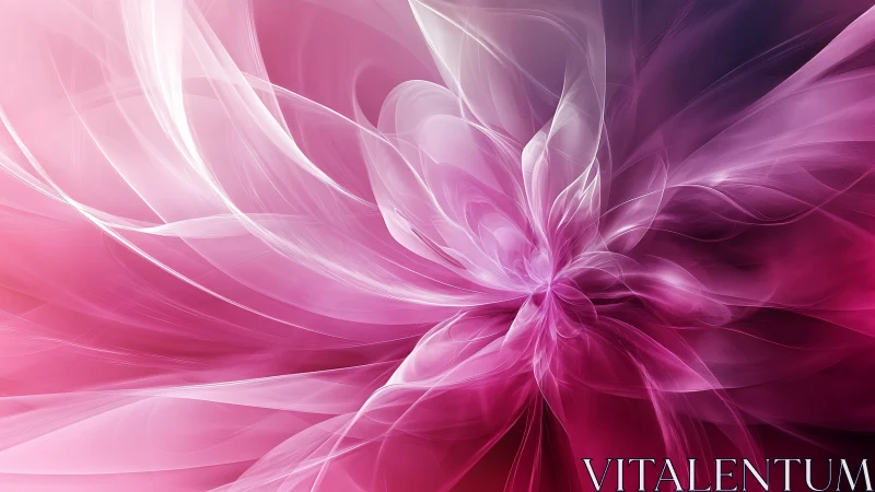 Radiant magenta fractal bloom with translucent energy petals.