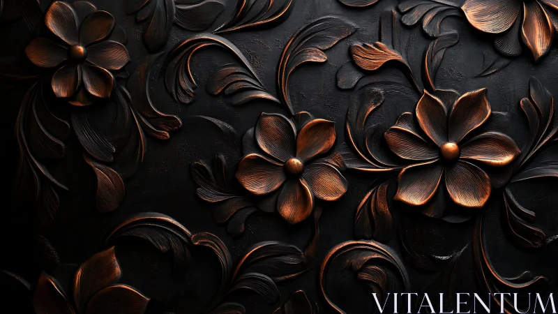 Copper petal whispers curling across midnight stone walls.