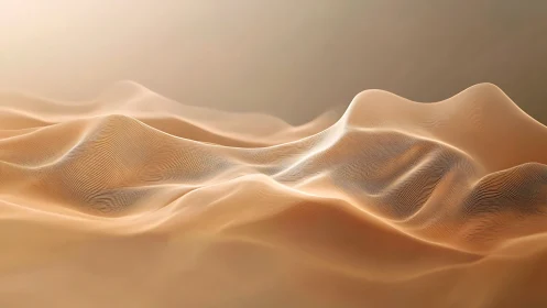 Undulating mesh surfaces form smooth, layered topographic waves