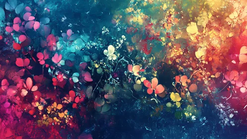 Chromatic Bloom Diffusion: Spectral Particle Constellation with Gradient Transition.