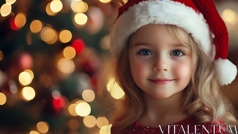 Holiday portrait with shallow depth bokeh illumination matrix.