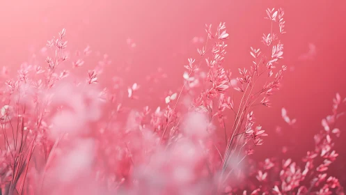 Delicate flowering plants with soft focus bokeh effect.