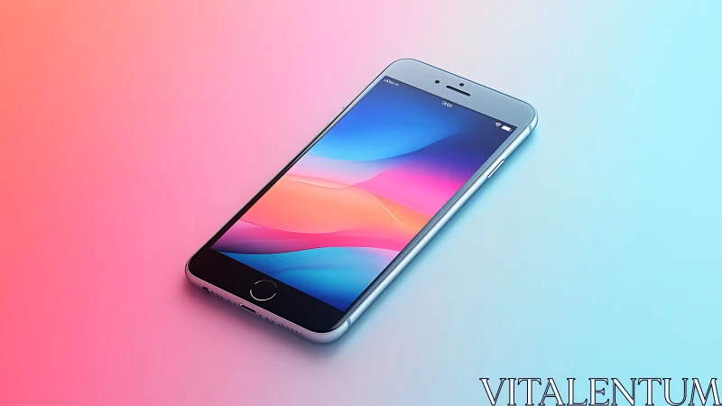 Modern Smartphone Glows with Vibrant Gradient Beauty.
