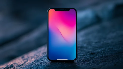 Premium Smartphone with Gradient Wallpaper Display