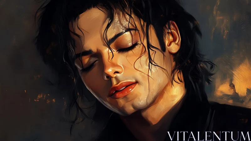 Velvet-lit portrait of a dreamy crooner in quiet eclipse.