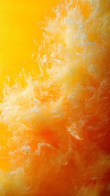 Golden citrus splash captured in vivid abstract motion.