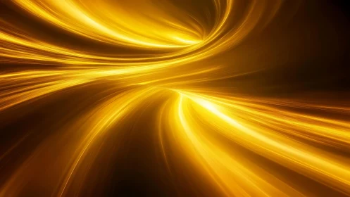 Radiant golden energy streams in abstract digital art style.