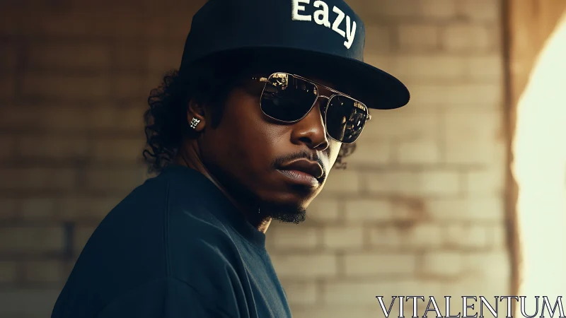 Cool urban portrait with confident streetwear style.