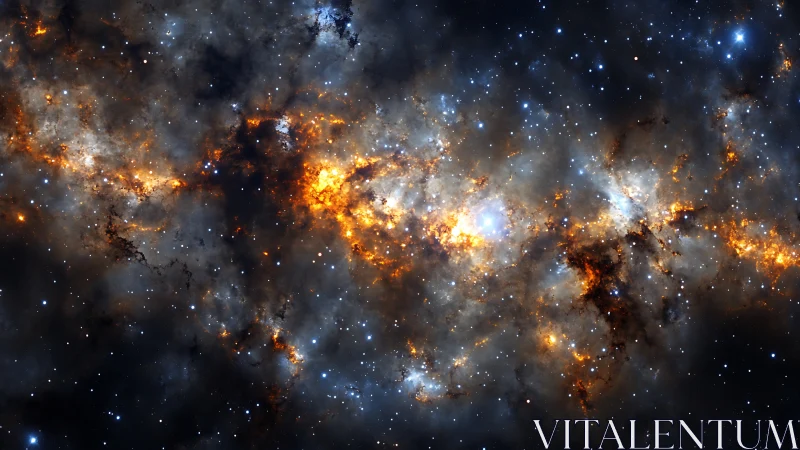 Star nurseries ignite rivers of fire across a crowded galaxy