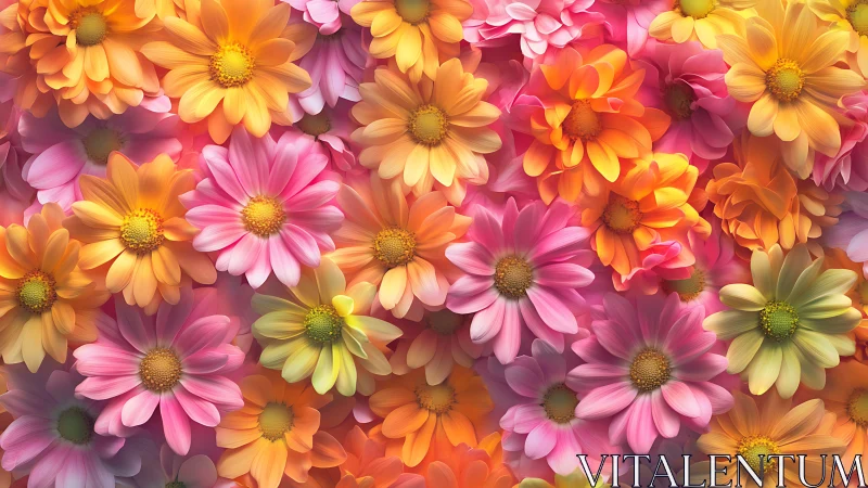 Dahlias Exploding Across Sunset: Nature's Layered Warmth