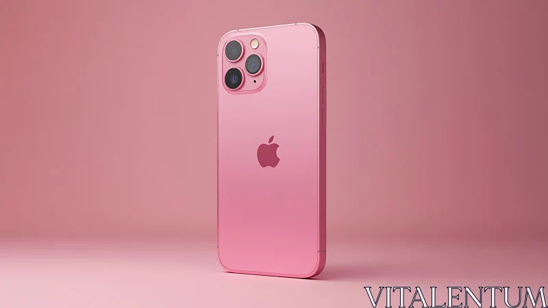 iPhone 13 Pro in Rose Pink: Triple Lens Telephoto Setup on Monochromatic Surface