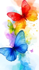 Butterflies swirl upward, painting the air in liquid color