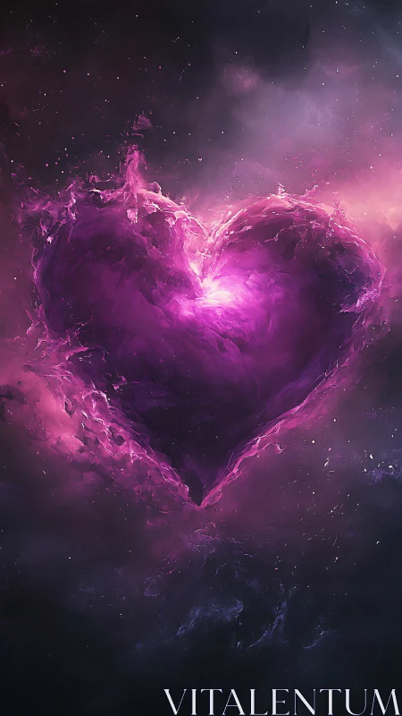 Celestial Heart Nebula Erupts in Magenta Radiance.