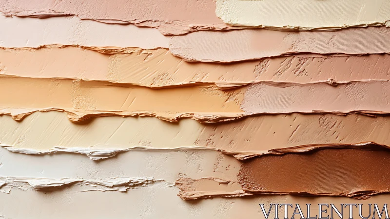 Textured spectrum of nude cream pigments in layered bands.
