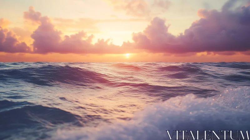 Sunlit waves rehearse their soft symphony beneath pastel skies