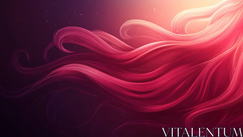 Nebula-tinted luminescent strands drifting into dawn.