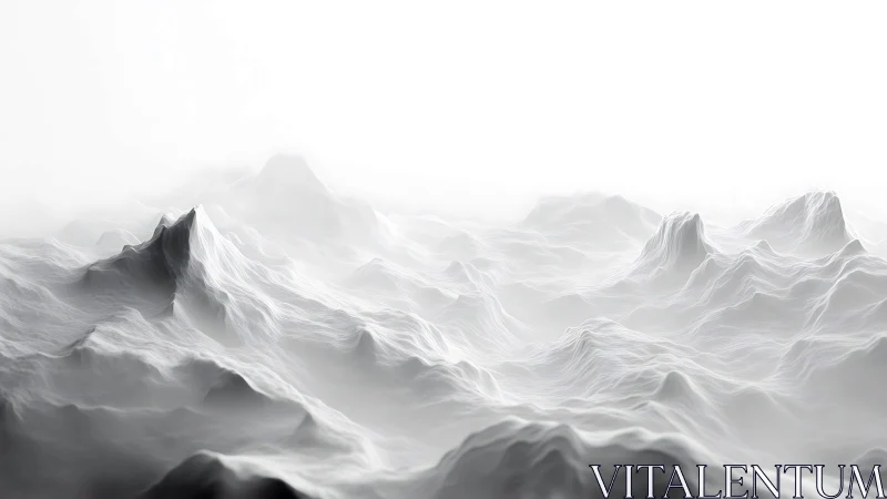 Ghostlike ridges quietly rehearse a storm of frozen waves