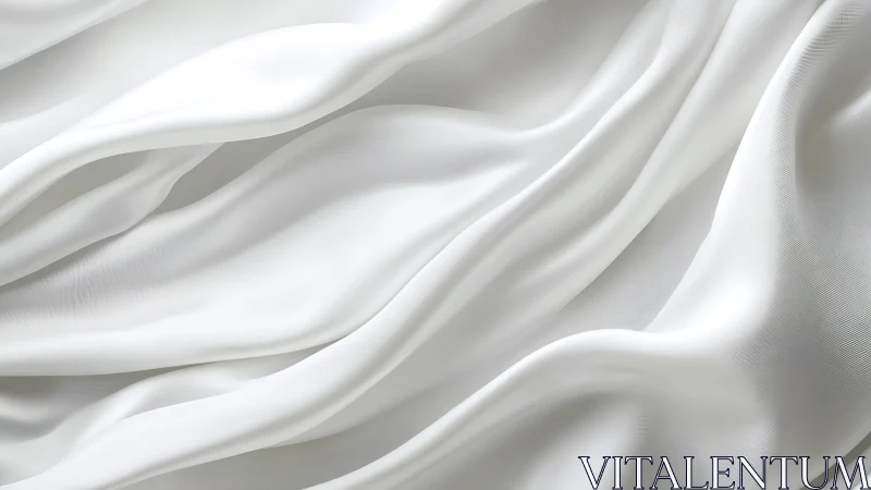 Soft white fabric folds render minimal abstract surface