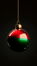 Pan-African glass ornament glows against black background.