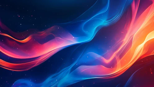 Chromatic plasma waves form intersecting light trails on deep space field