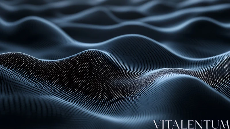 Digital wave surface rendered from luminous data points.