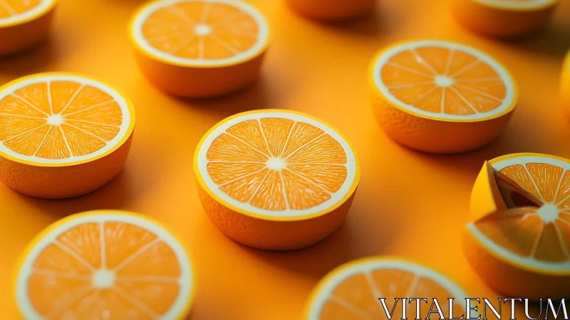 Sunny sliced oranges bringing bright, playful freshness.