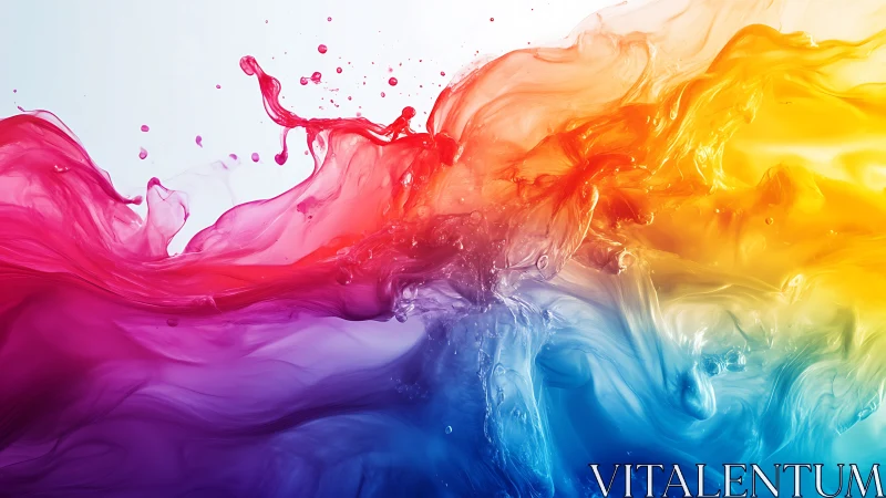 Joyful rush of rainbow color swirling across the canvas.