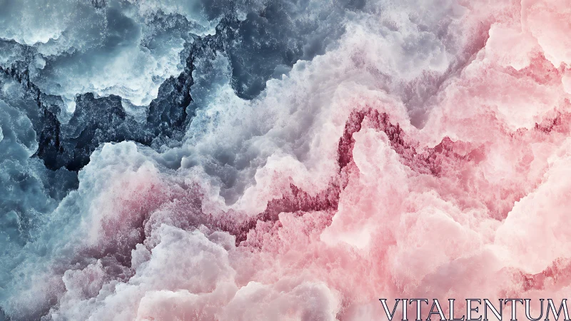 Glacial pastel cloudscape in cyan and rose tonal contrast.
