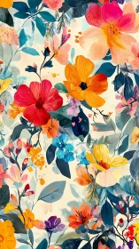 Contemporary Floral Composition with Vibrant Chromatic Saturation.