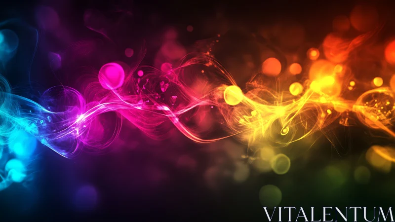 Neon waves braid color into a glowing ribbon of motion