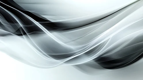 Monochrome translucent waveforms intersect across the frame