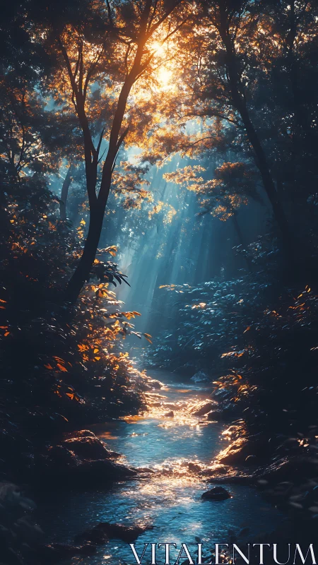 Volumetric Light Penetration Through Forest Canopy With Crepuscular Ray Phenomena