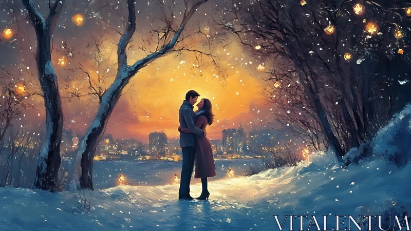 Winter Romance Under Golden Stars.