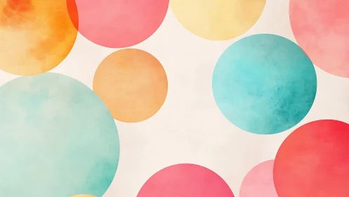 Soft pastel circles on light background in simple layout.