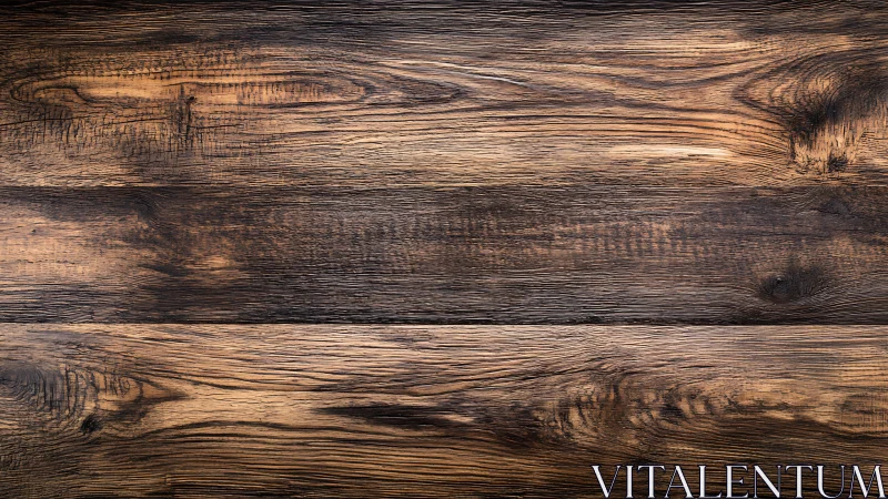 Weathered wooden plank surface with dark grain patterns.