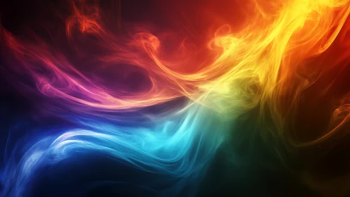 Chromatic currents collide in luminous swirling nebulae.